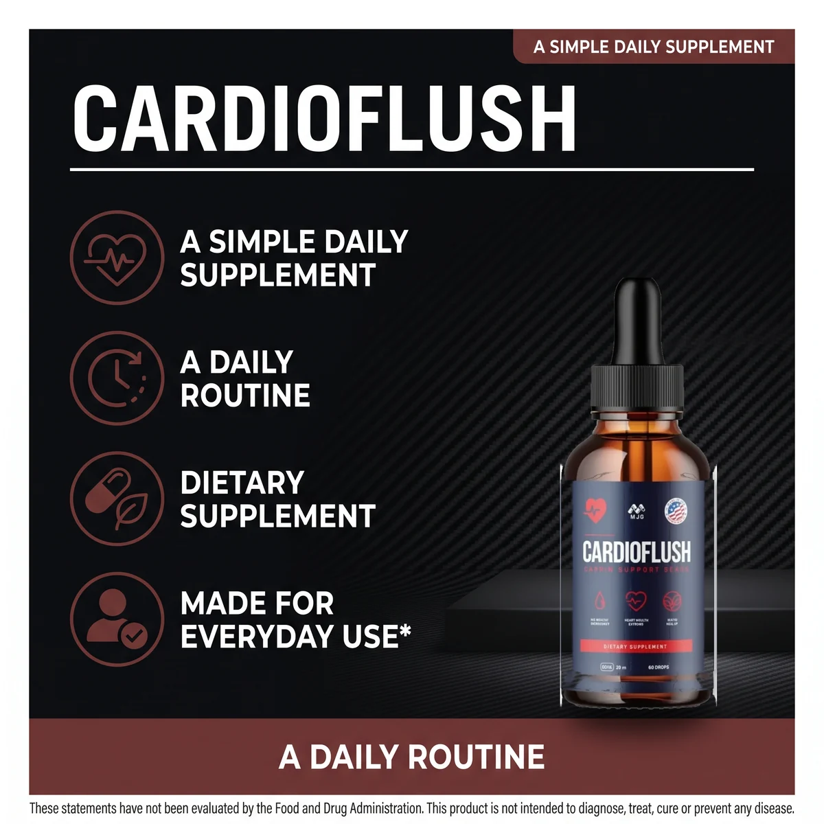 Cardioflush heart health drops: a simple daily dietary supplement made for everyday use