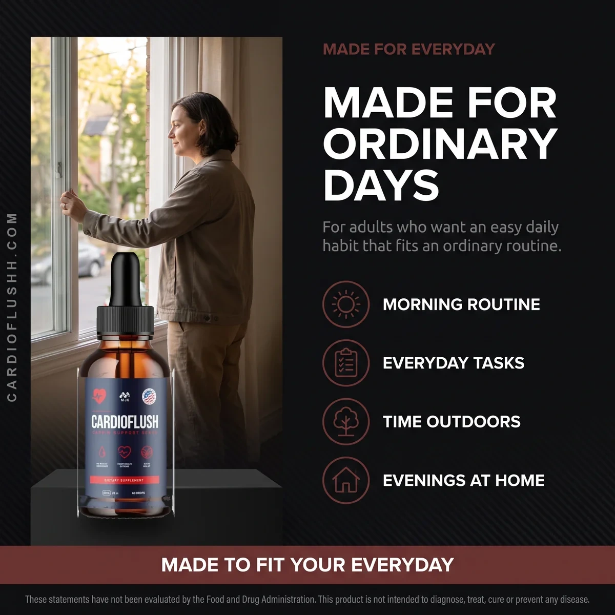 Who Cardioflush is for: adults who want an easy daily heart-health habit for mornings, walks and everyday activity