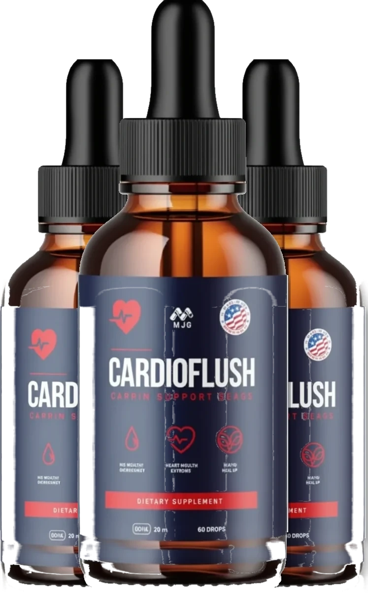 Cardioflush 3-bottle heart health drops package